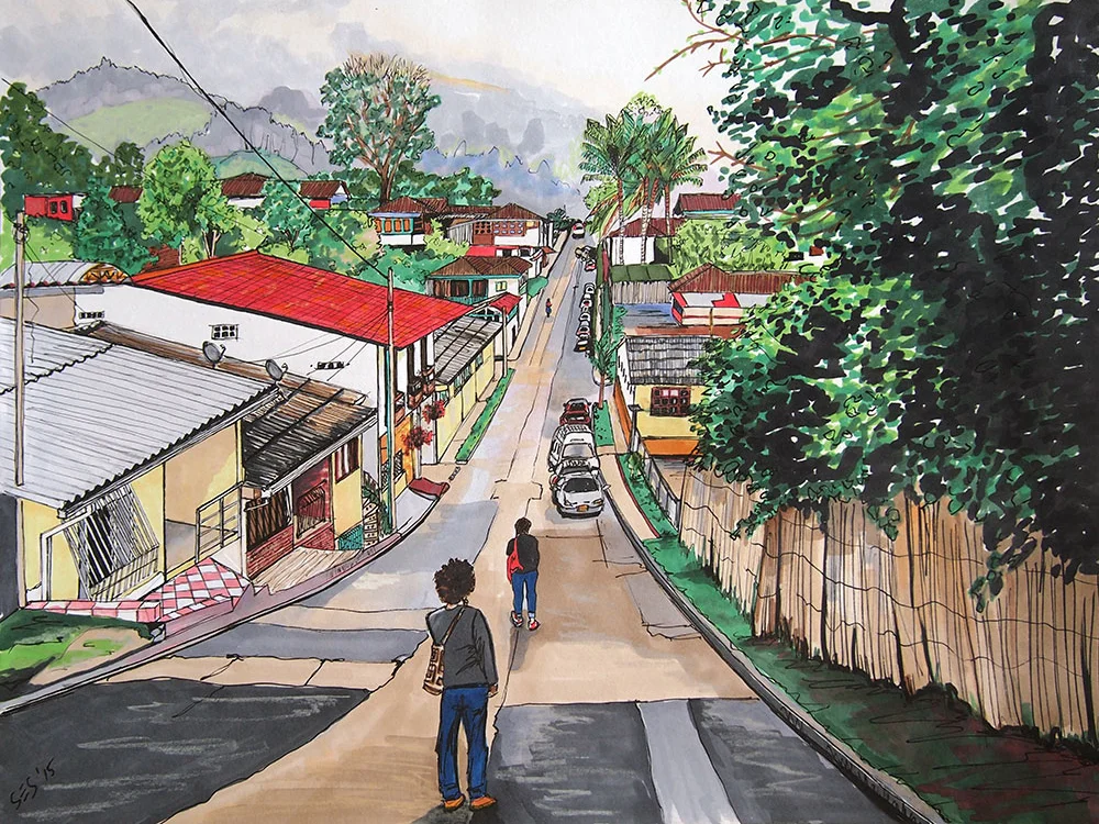 Walking through Salento, 11"x14", 2015