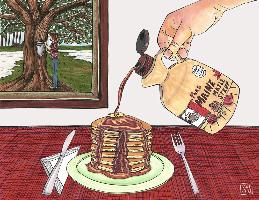 Pancakes and Maple Syrup