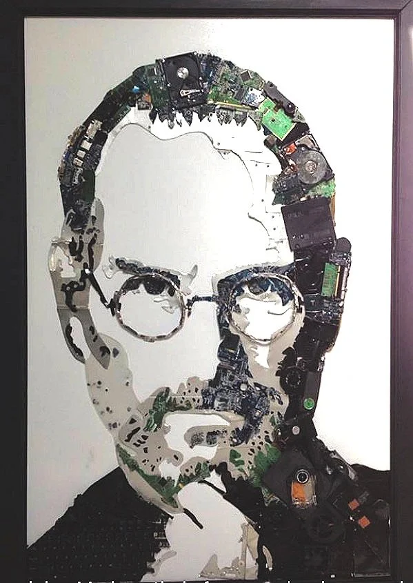    MAC DADDY    48 by 32, macbook and apple computers, acrylic, on wood.&nbsp; 2013     
