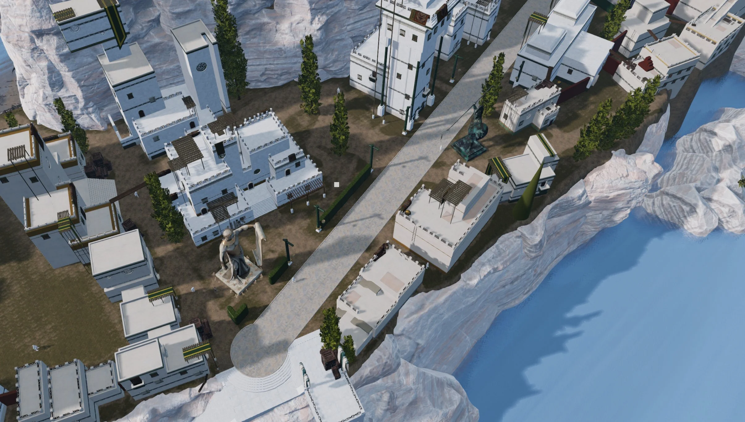 In terms of invisible tutorials it took some guts to let the players navigate rather than railroad them. For example, with verticality there is no way but up. But! If they miss secondary areas to explore they can still see them from the staircase th