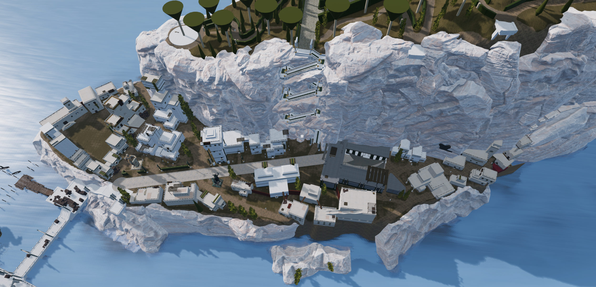 Eagle eye view of the village layout