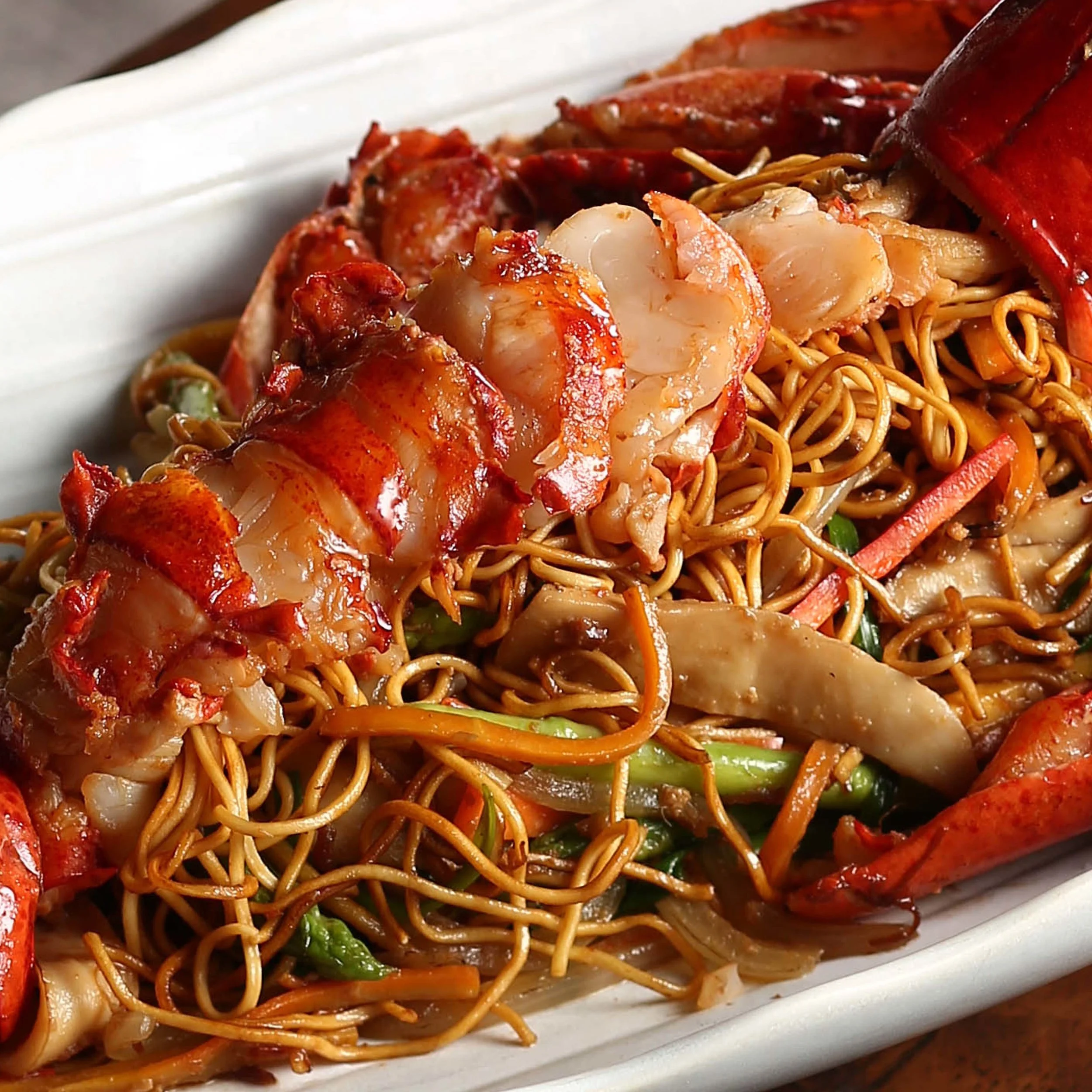 Nhìn sự lấp lánh của thịt tôm.