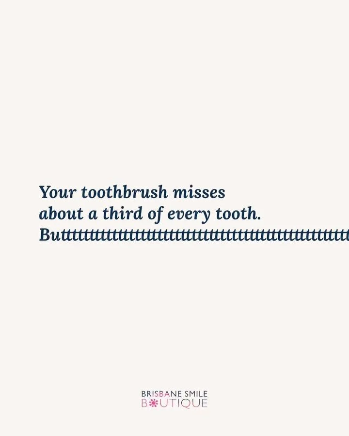 Your toothbrush does most of the work. Not all of it🫣

Even with perfect technique, a brush misses about a third of every tooth &mdash; the surfaces where two teeth touch. Bristles physically can&rsquo;t get into that contact point, and brushing har
