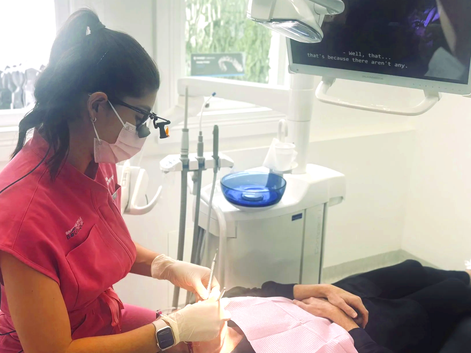 Brisbane Smile Boutique oral health therapist working on a patient