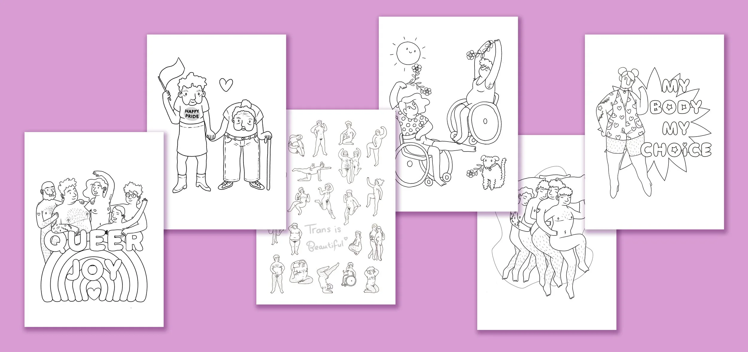 Queer Joy – Colouring Book – Page spread.jpg