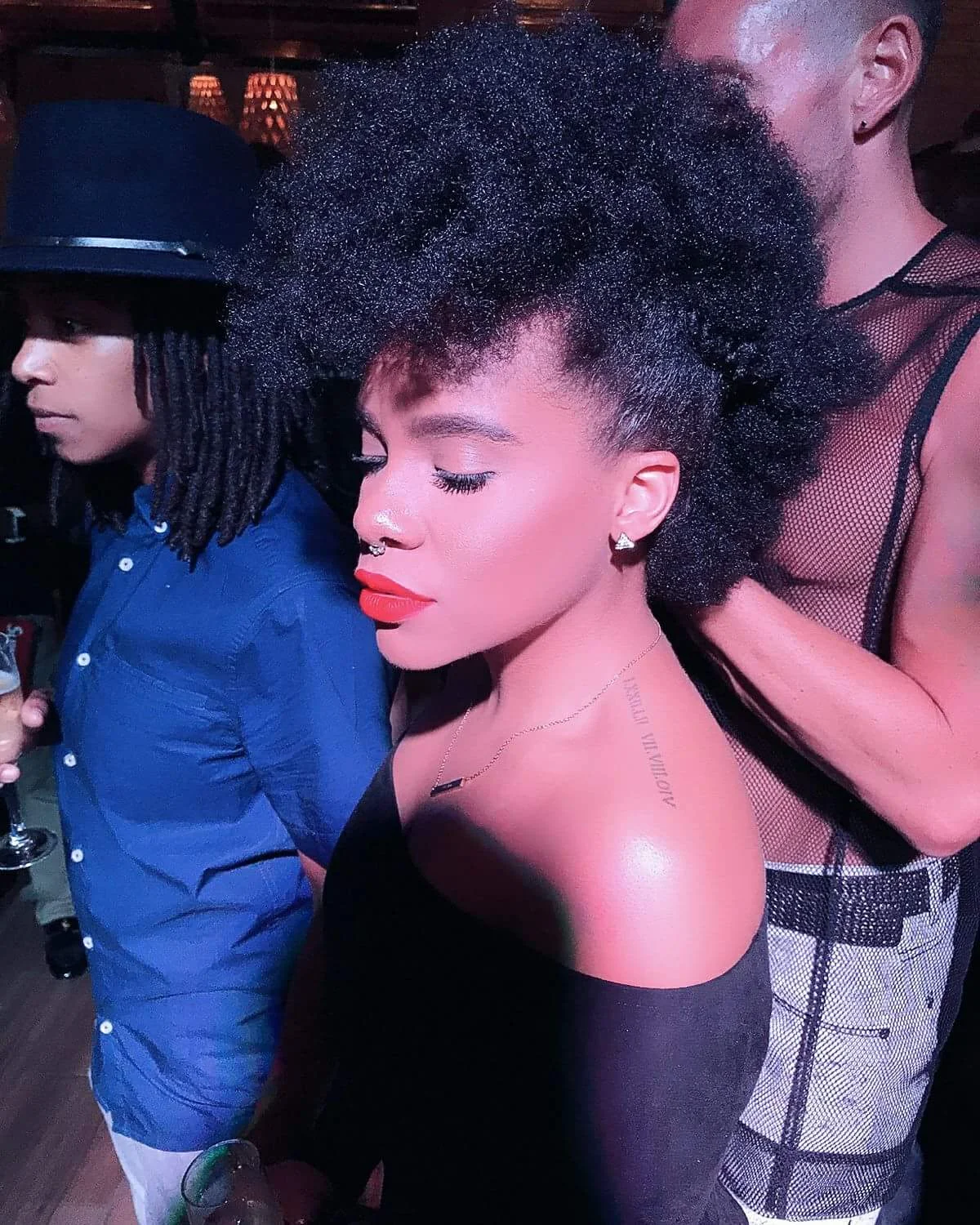 My natural hair styled by Dior Sanova slicked up mohawk. 