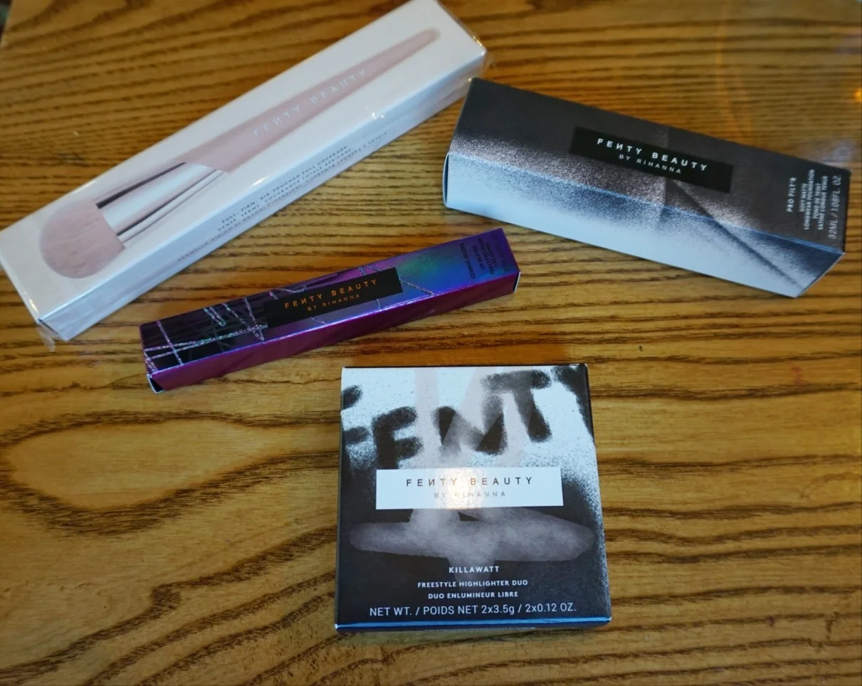 Profiltr Foundation 340, Killawatt Highlighter Girl Next Door/Chic Preak and Cosmic Gloss Spacesuit.