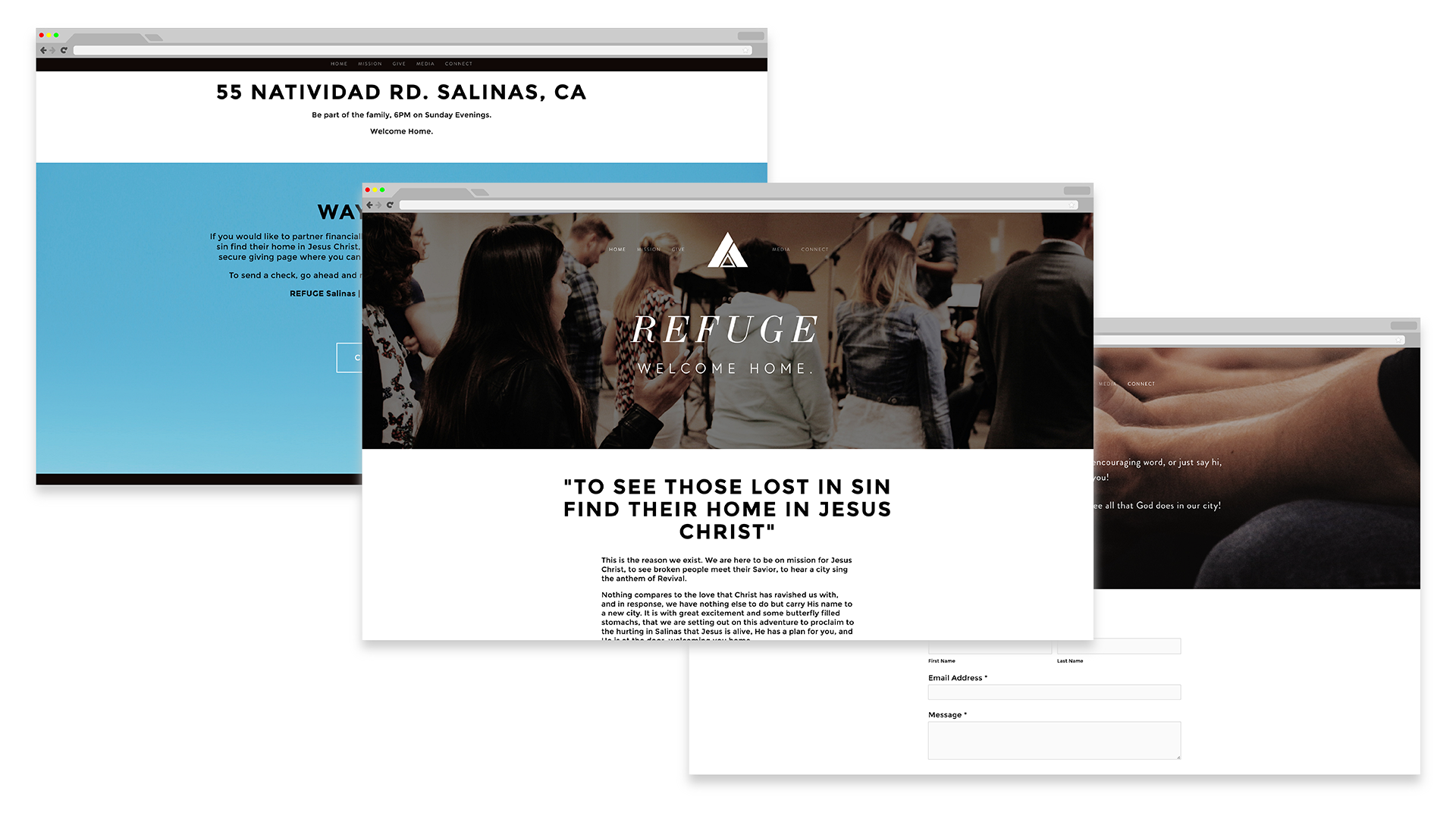 Web design for REFUGESalinas.com