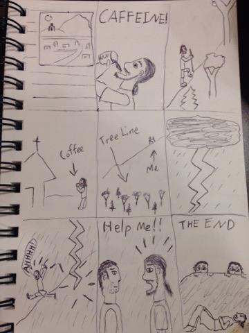 Artistic rendition of events