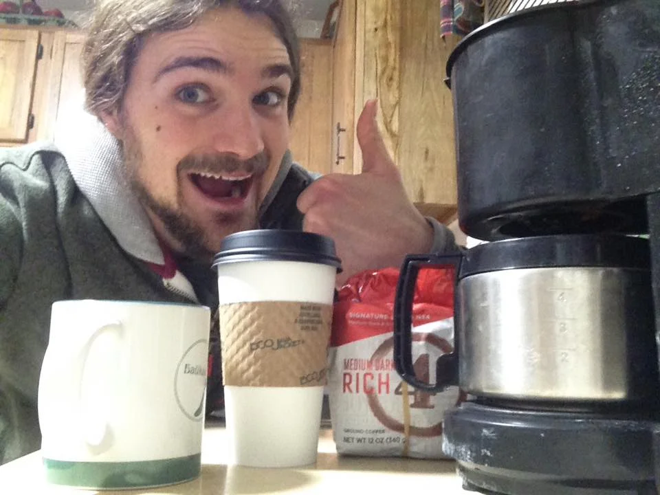 Who's making their own coffee instead of going to an overpriced cafe? This guy!