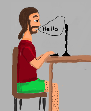Pants are voluntary when Skype teaching