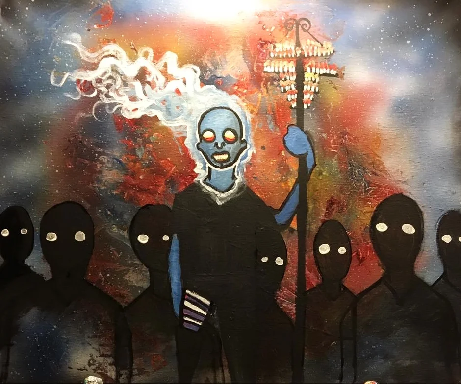 "I Brought Friends" 18x24 $200