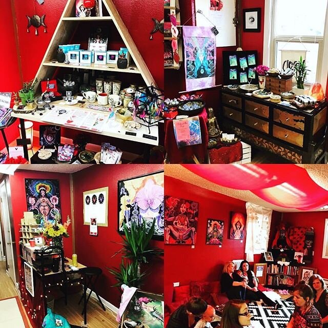 Today is the three year anniversary of the opening of my little red tent studio, @moonandwomb ❤️ While it&rsquo;s no longer open, I am so grateful for the opportunity I had to share menstrual magic and education with the women of Denver in a space ma