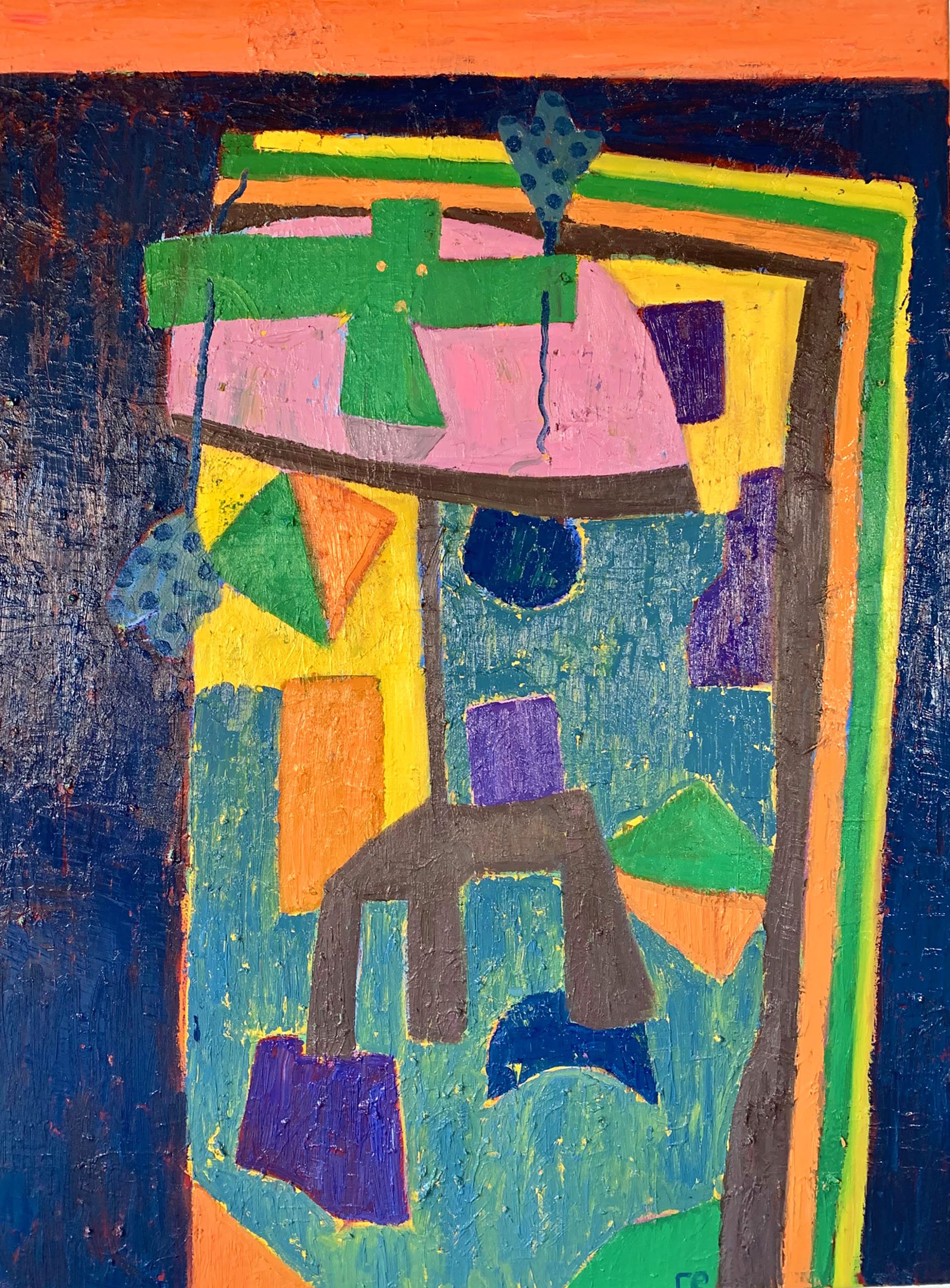Crucifix on Table on Rug
