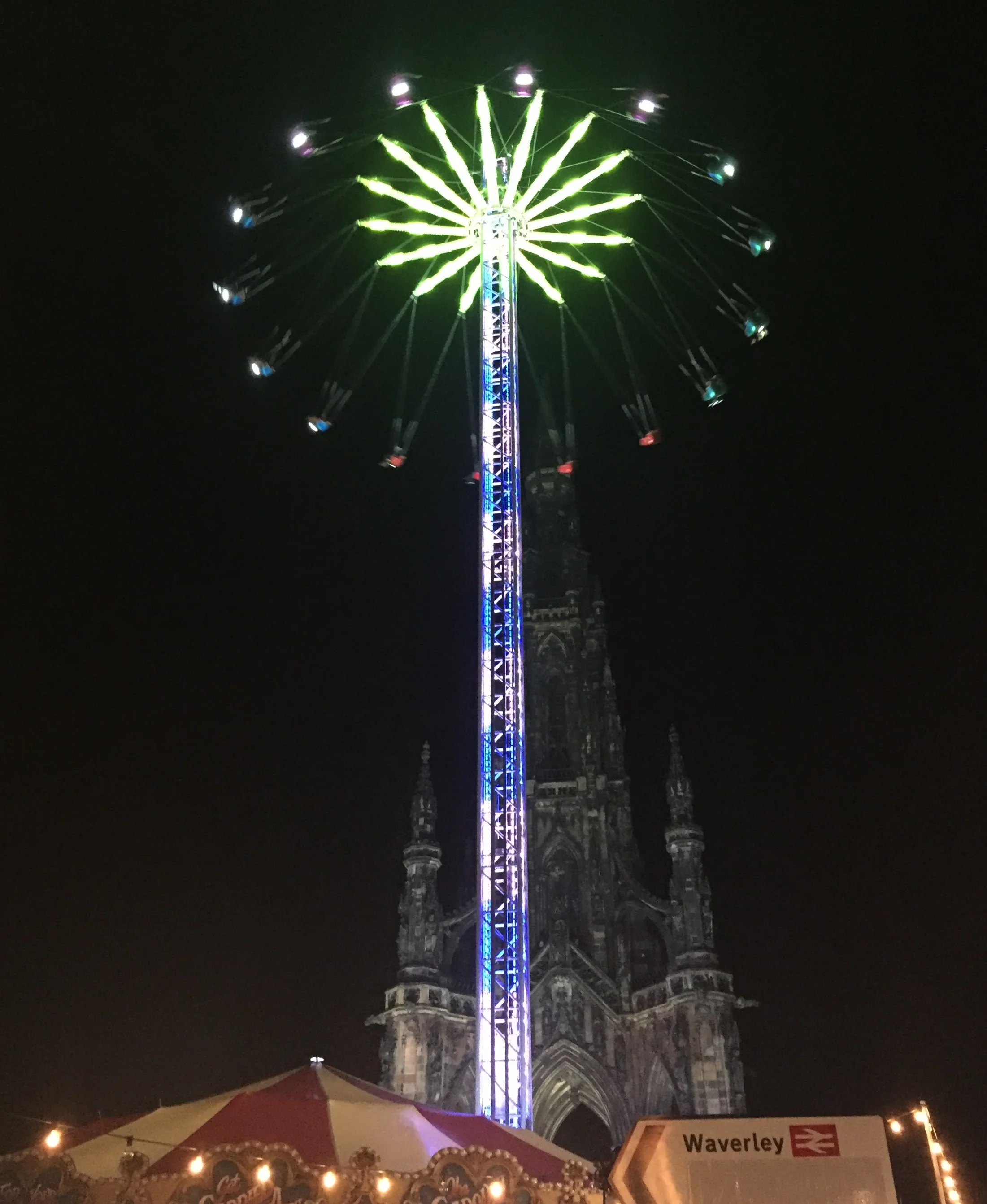 Christmas Market Ride and Scott Monument. Tommy and I paid for the ride in a moment lacking judgment.