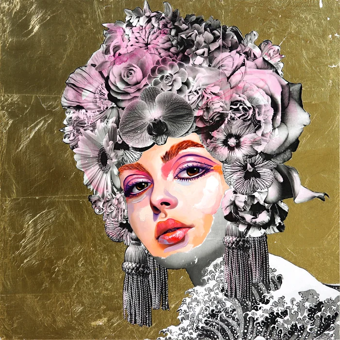 AM DeBrincat Orchid Empress oil painting on panel