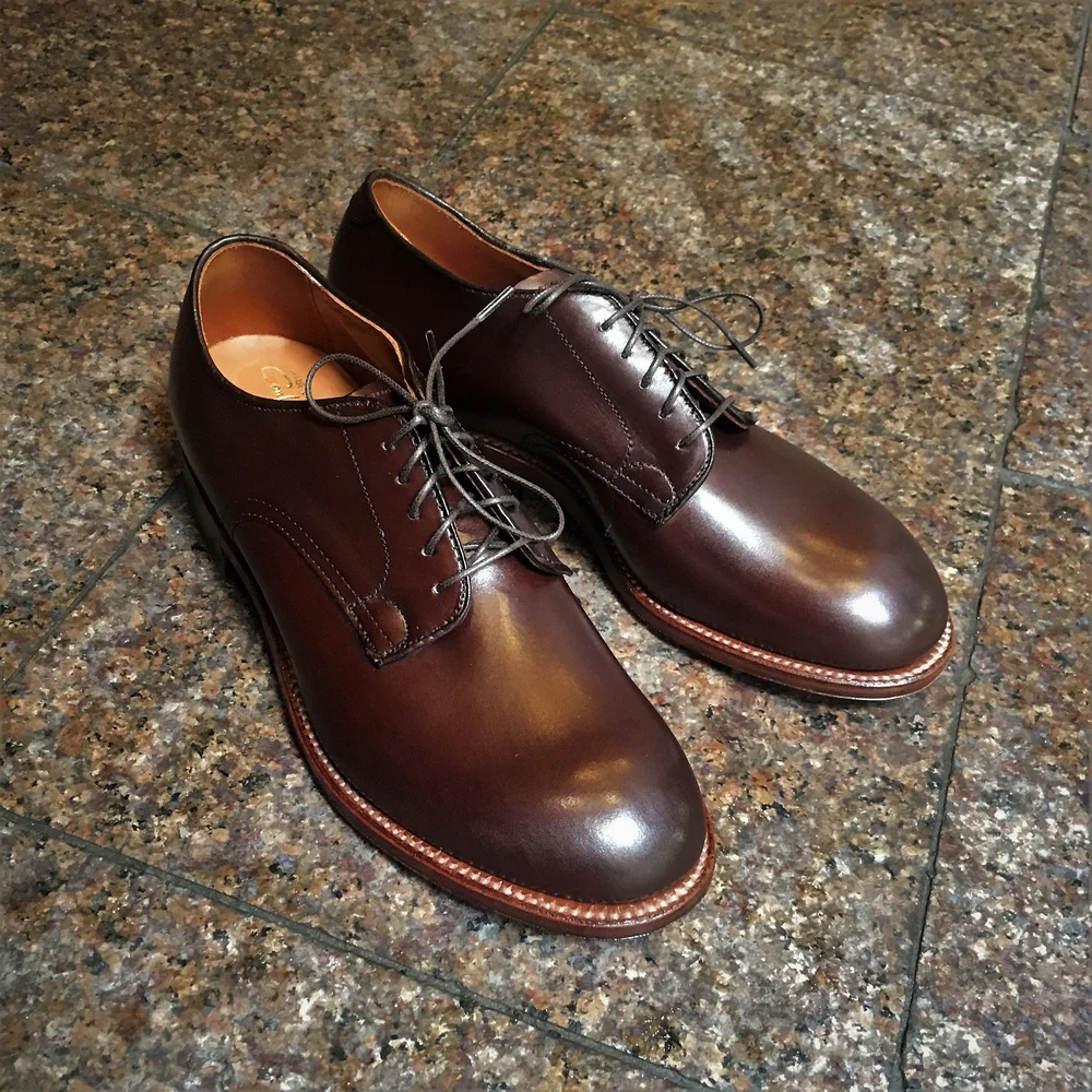 D5410 Dark Brown Calfskin — mouldedshoe display picture 2
