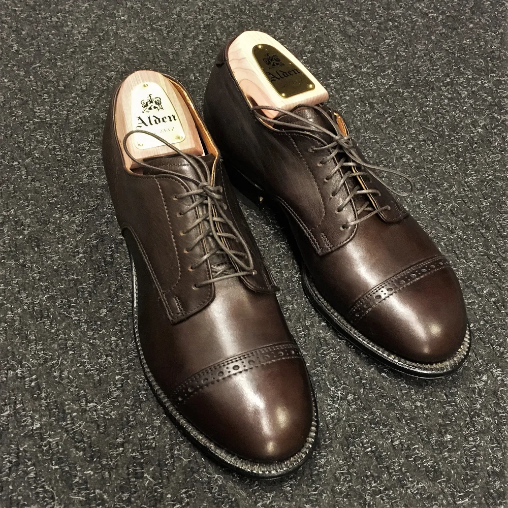 ANATOMICA by Alden V-TIP CALF BROWN 6h Alden V-Tip - Pre-owned