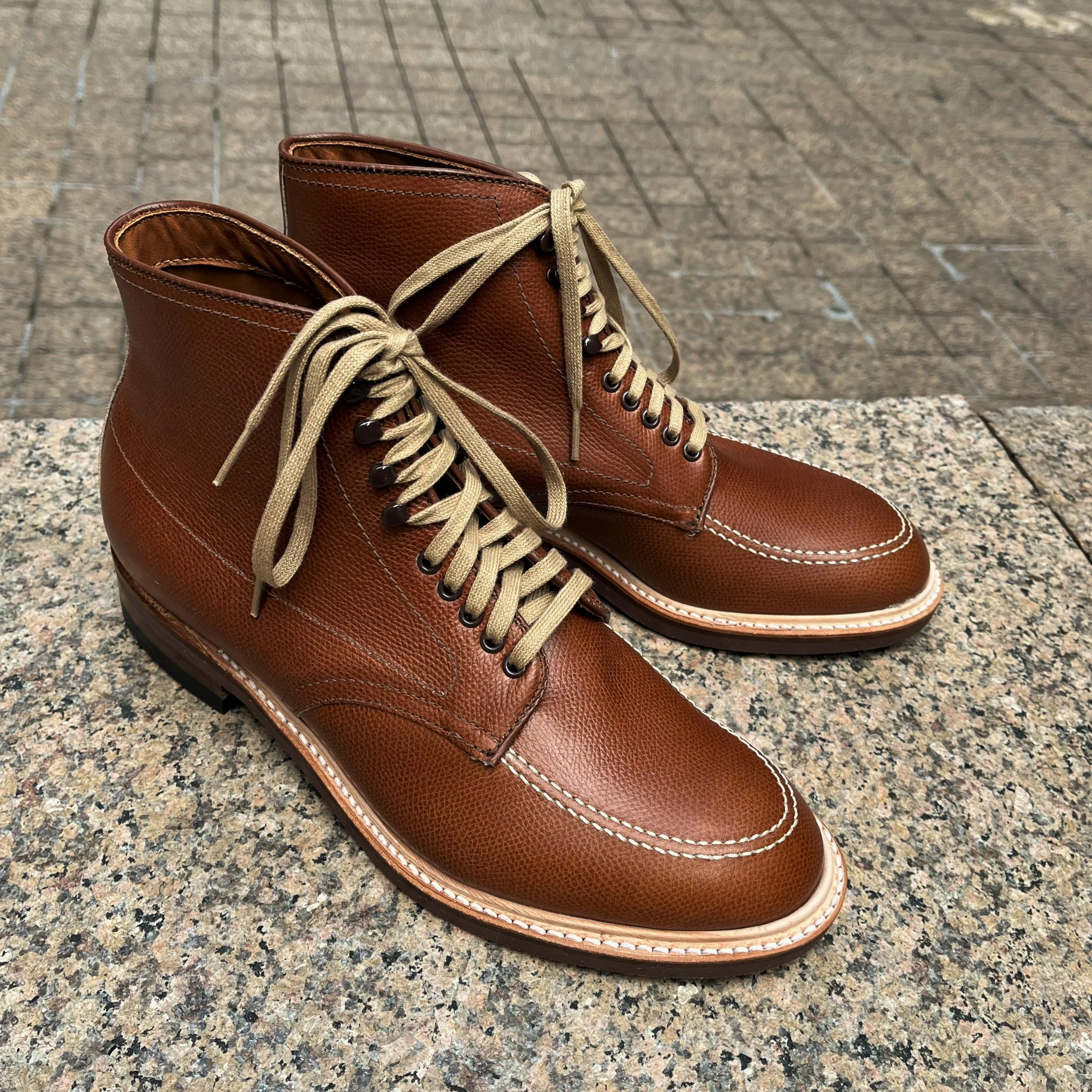 Alden Modified Last Indy Boot Tan Alpine Grain — mouldedshoe