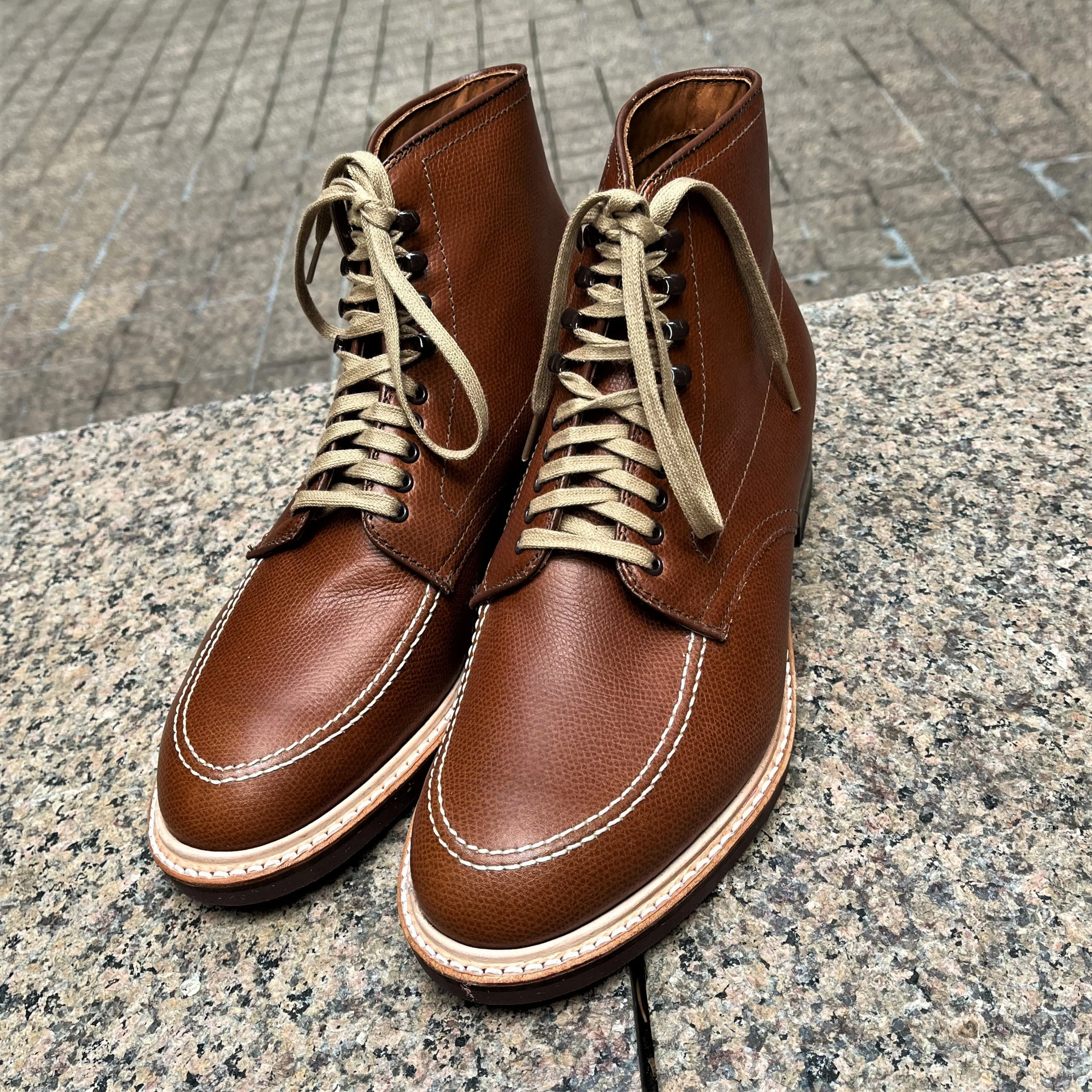 Alden Modified Last Indy Boot Tan Alpine Grain — mouldedshoe