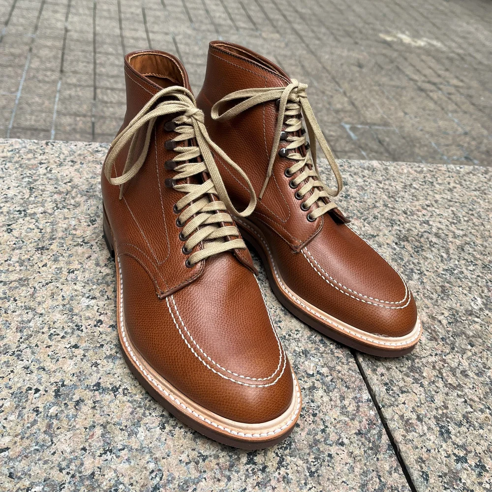 Alden Modified Last Indy Boot Tan Alpine Grain — mouldedshoe