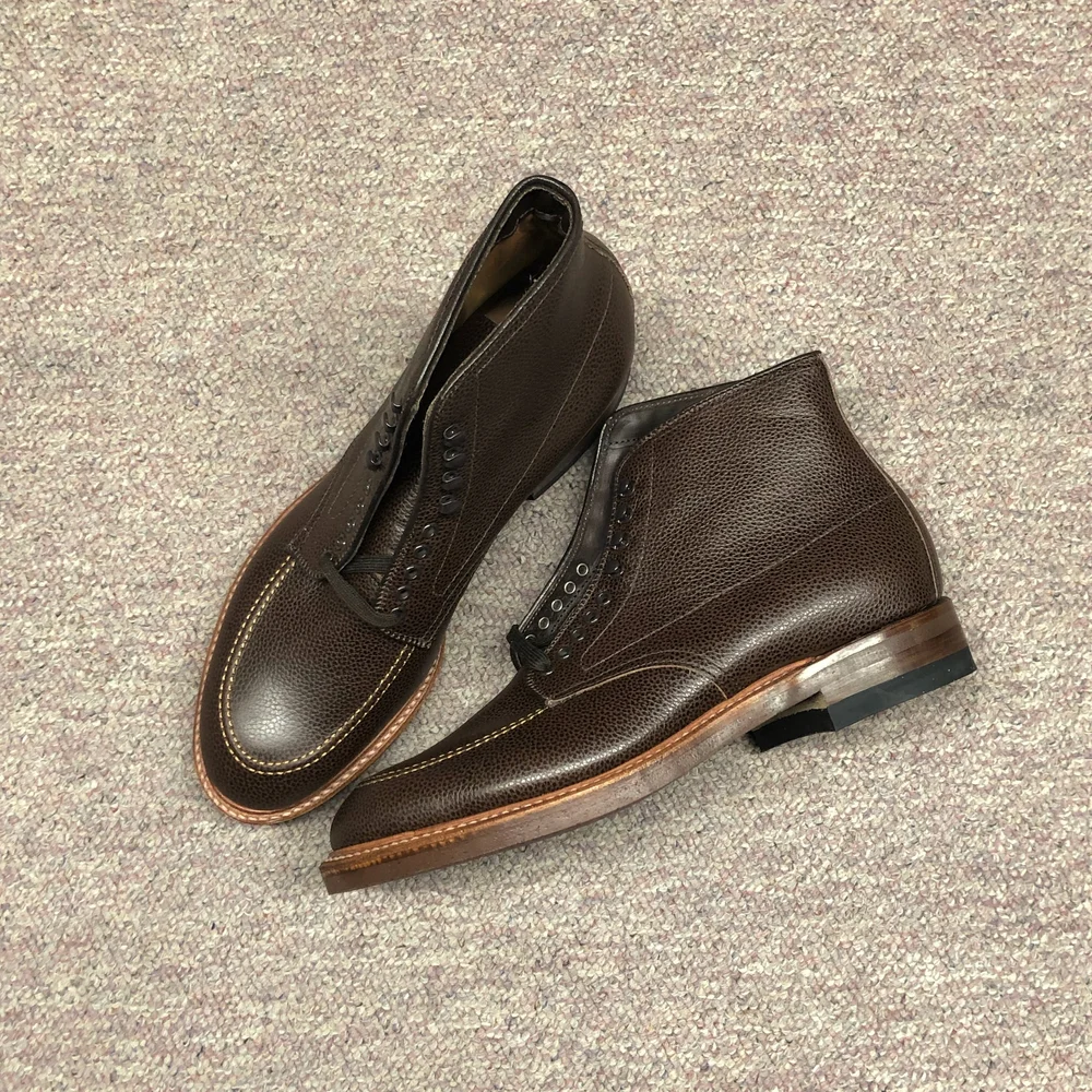 Alden D8903 6 1/2 D 941C Plain Toe Blucher (Dark Brown Alpine Calf)