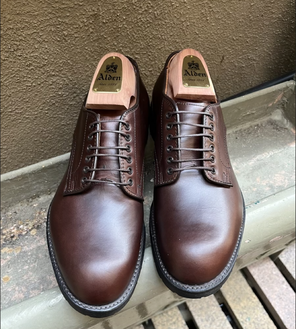 alden dress shoes Alden Captoe Oxford in Black Calf – Gentlemens Footwear main image 1