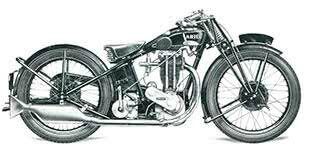  1928 - Ariel Model E Super Sports  500cc Twin port engine, 3 speed gearbox, Hand gearchange 