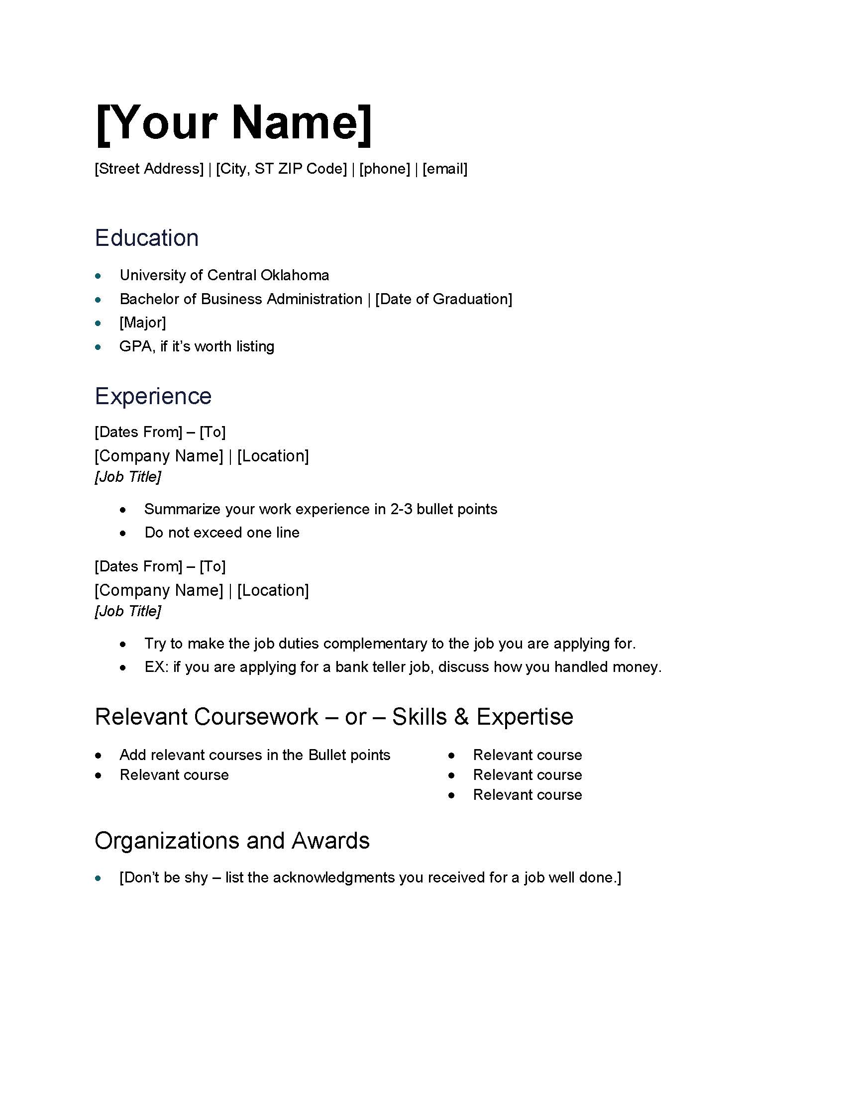 resume builder uco gamma iota sigma beta epsilon chapter resume builer