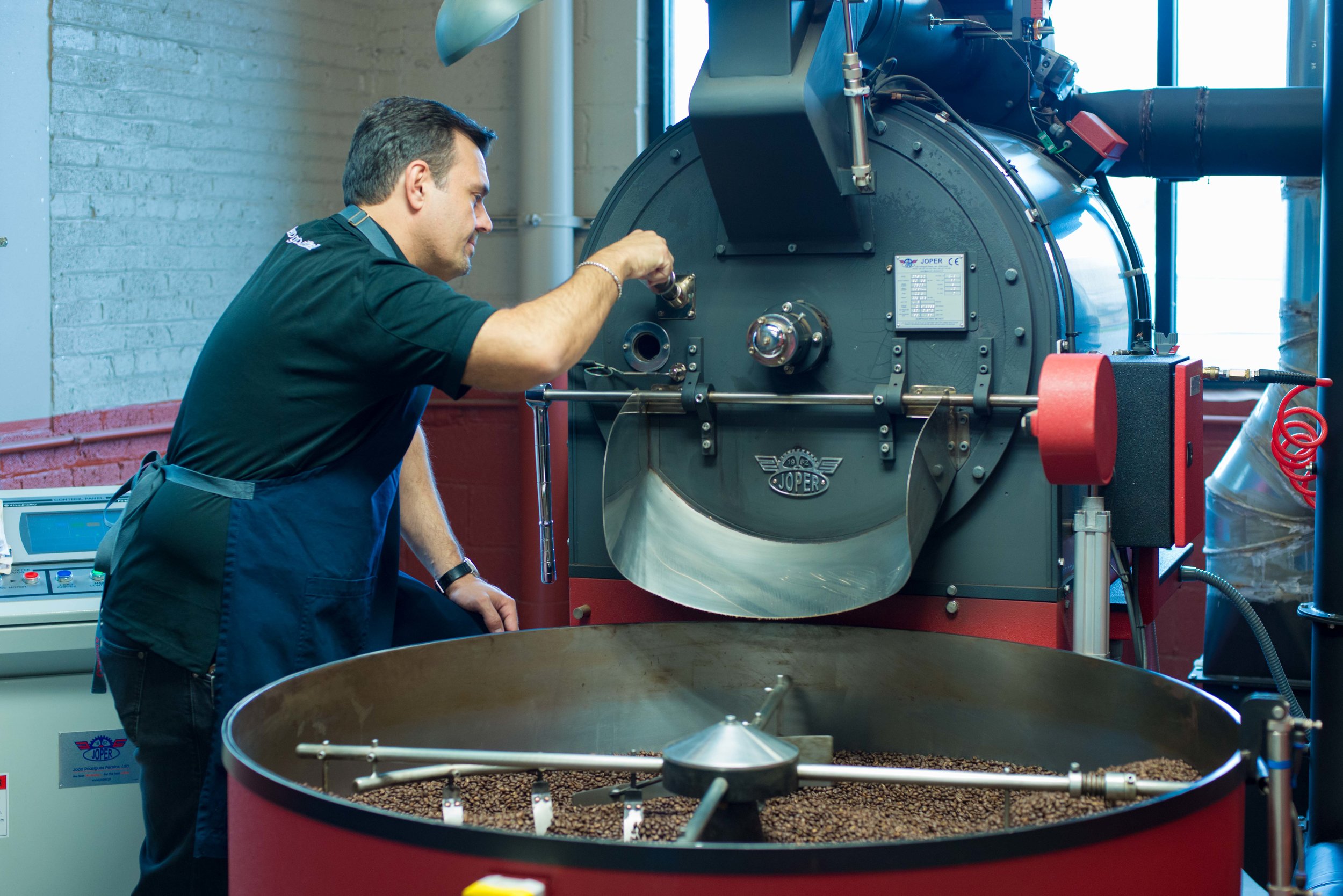 The roasting process begins at our Franklin Park facility.