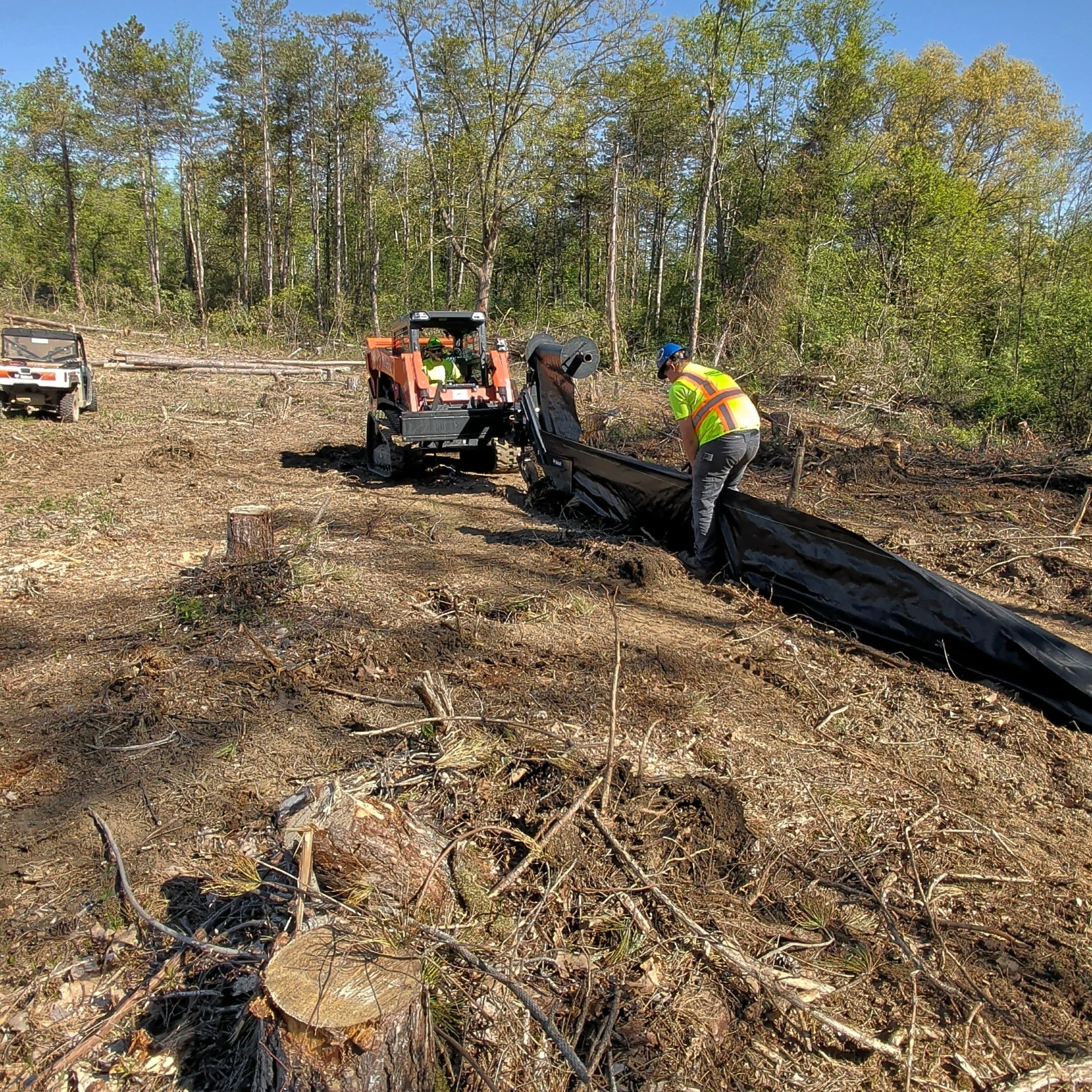 Great first day getting silt fence installed on a future solar site #solar #landscaping