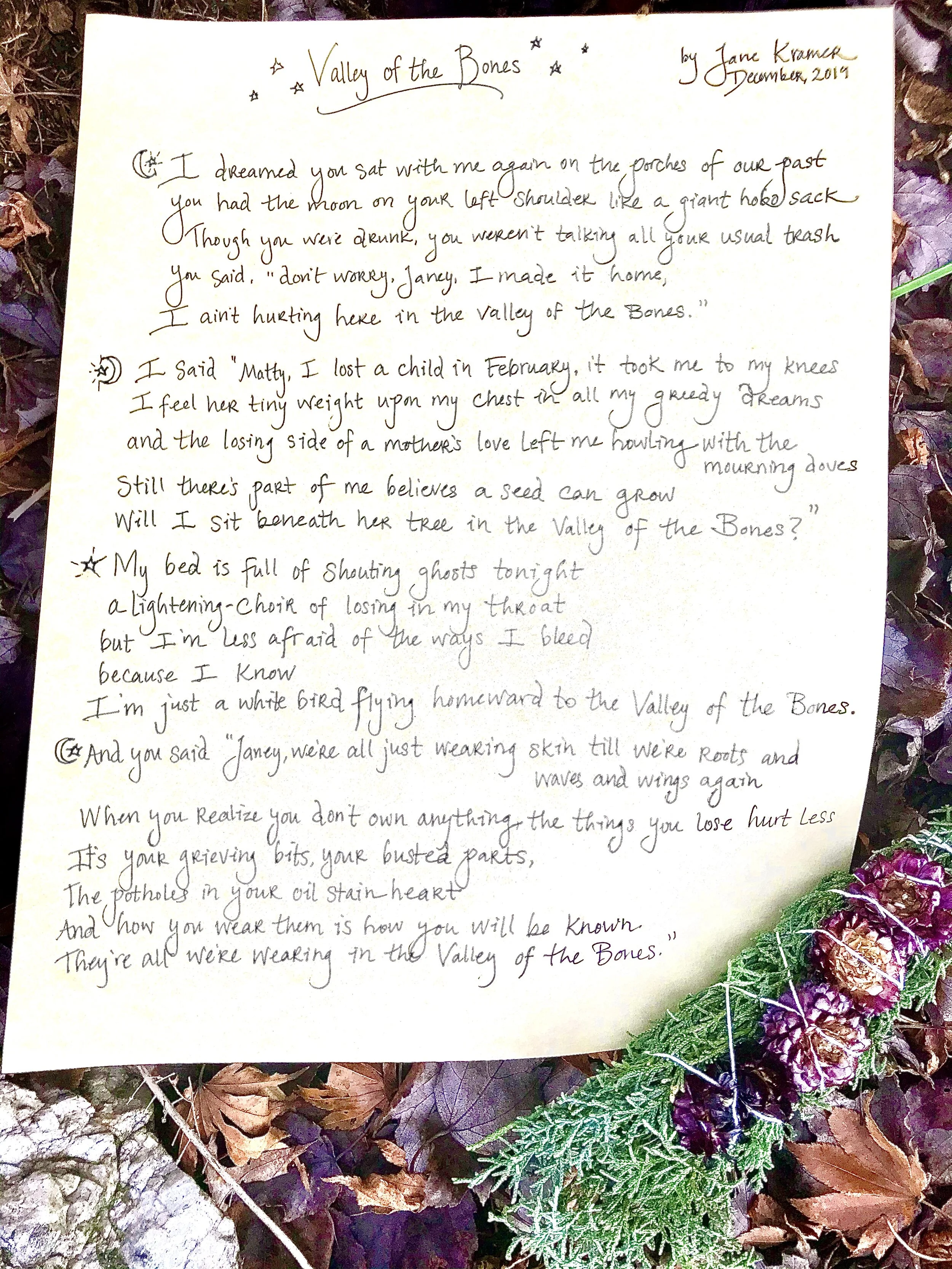 Handwritten Song Lyrics
