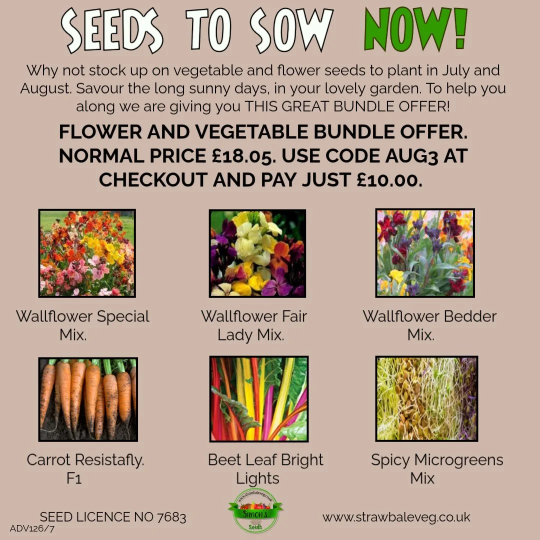 Seeds To Sow Now. Bundle Offer! Normal Price £18.05. With Code Just £10.00 Great Value.