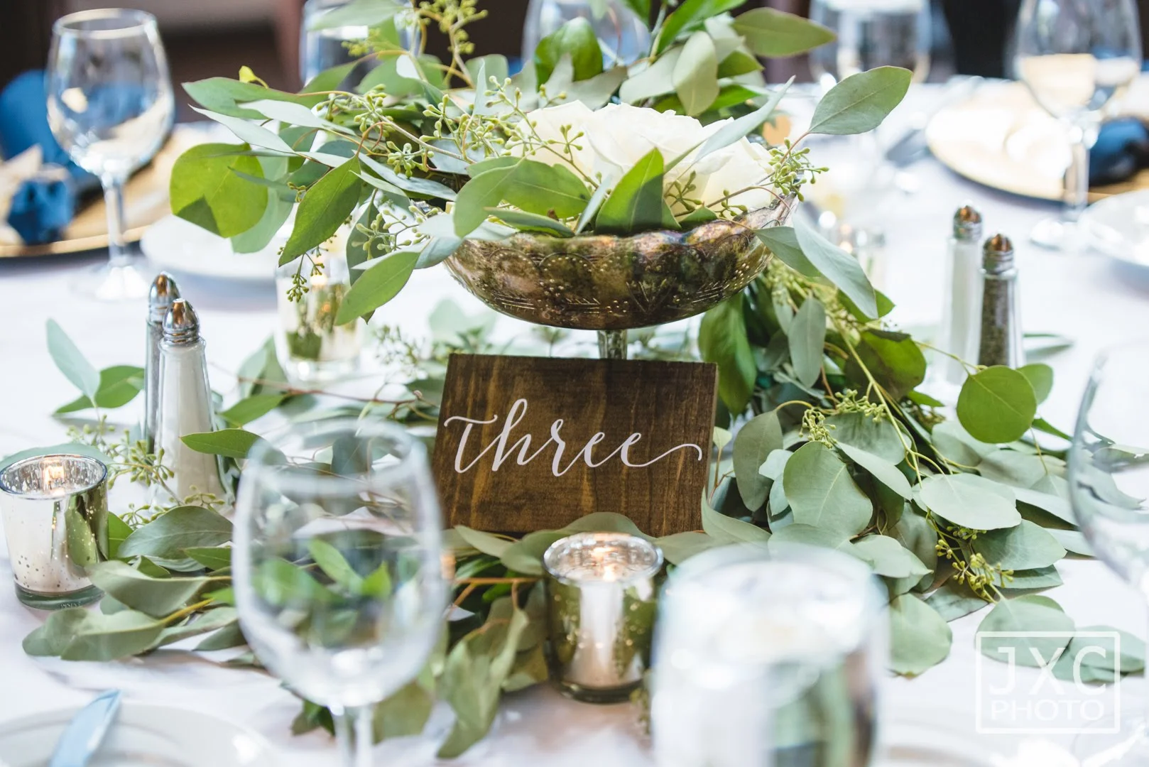 Classic Summer Wedding Table Arrangement