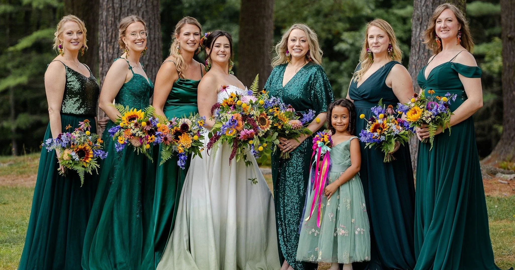Check out these BABES! and how about those matching floral earrings we made to tie everything together!

It was SO much fun being in Ali &amp; Geoff's wedding AND designing all the florals for their perfect day! This was one for the books!
.
.
.
.
.
