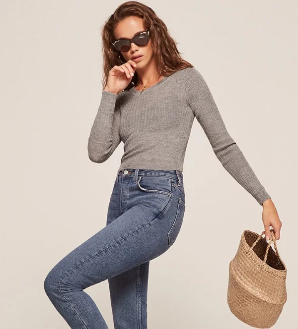 reformation fisherman sweater