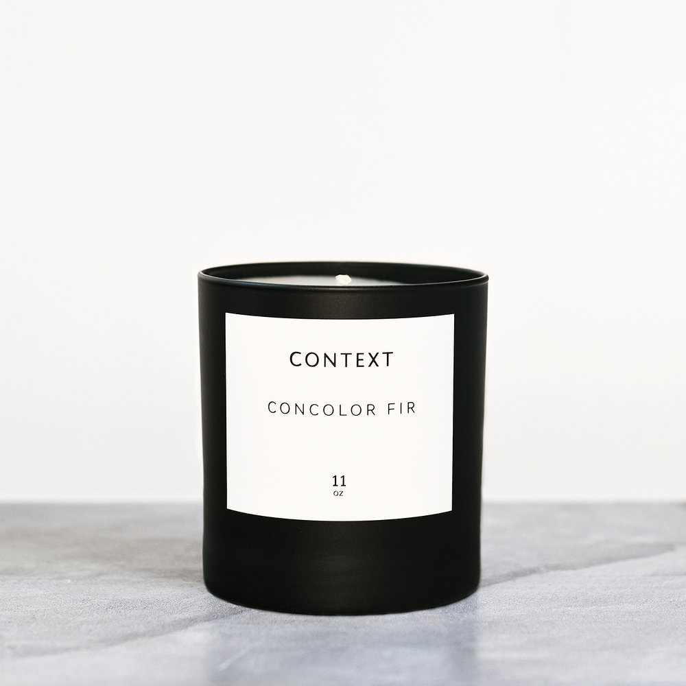 Context Concolor Fir Candle, $40