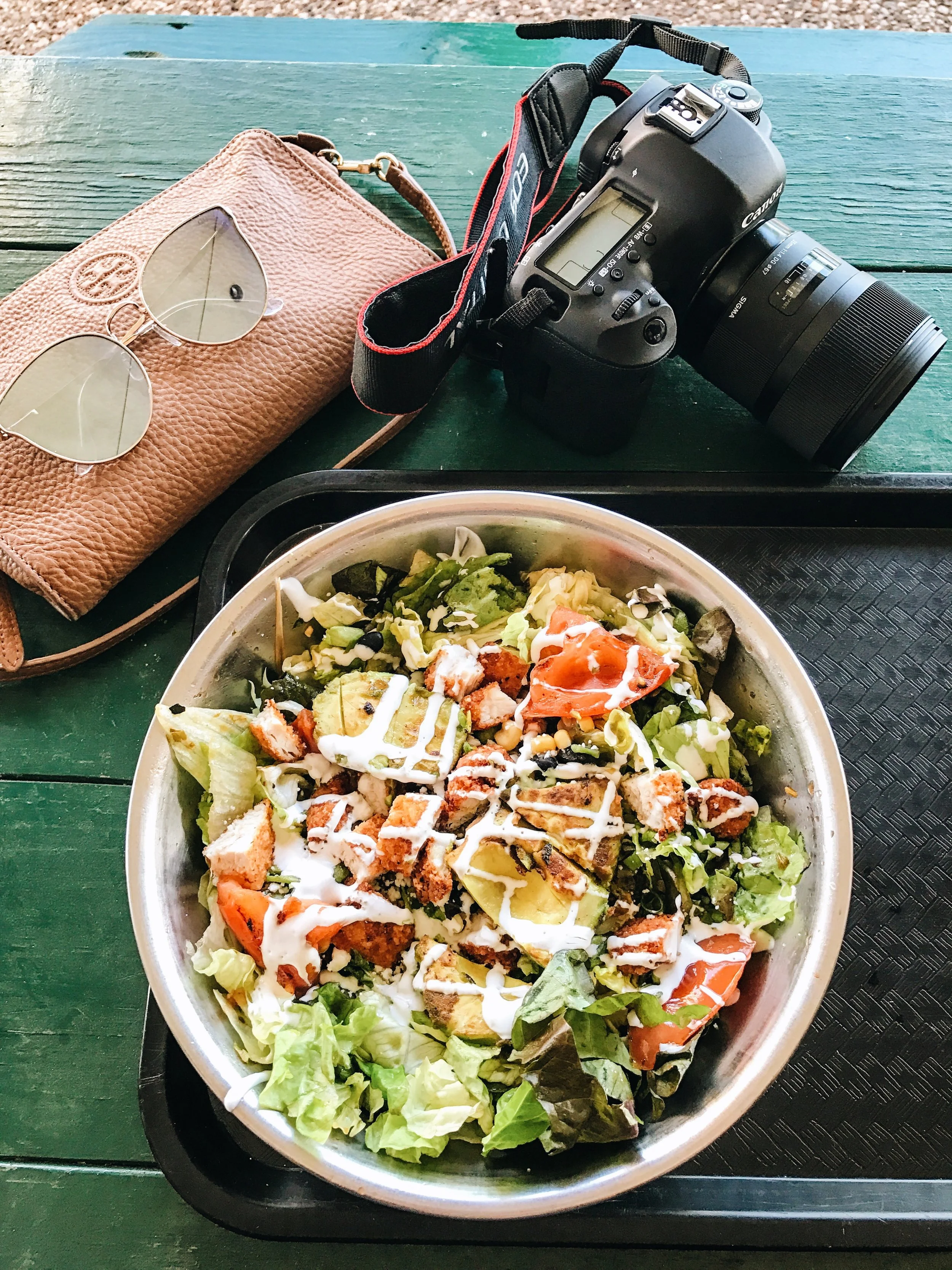 Snappy Salads - Grilled Avocado w/ Crunchy Chicken