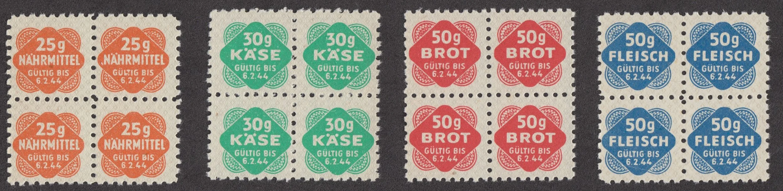 1944 VINTAGE PSYOP BRITISH OPERATION OVERLORD FORGED GERMAN RATION STAMPS