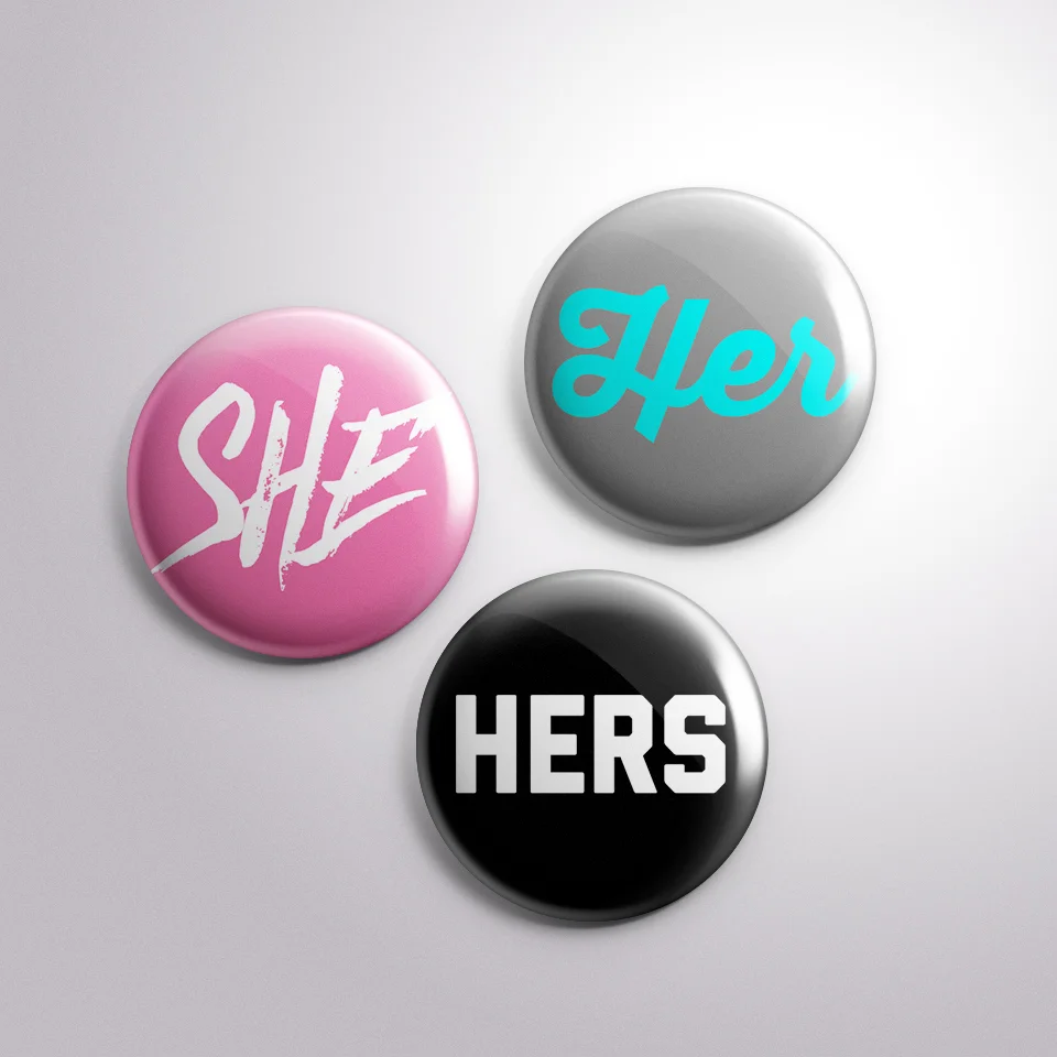 She/Her/Hers Button Pack