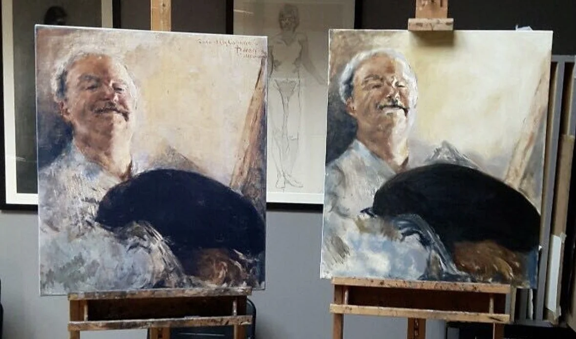 During the second week of the course I studied Antonio Mancini's "Self Portrait". My image is on the right. (Available for Purchase) 