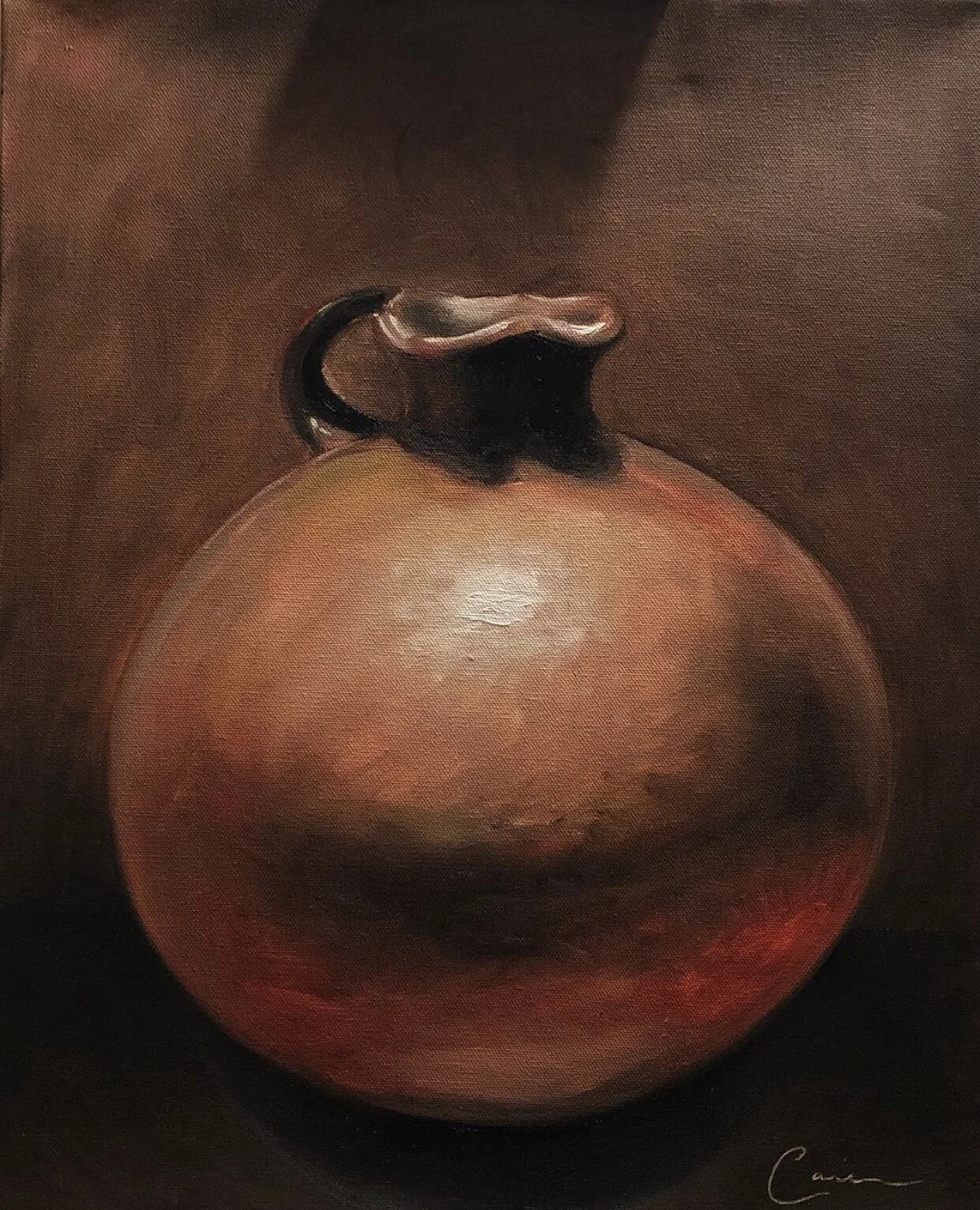 “La Gordita” -“The Chubby One” $600 Oil painting on canvas 16” X 20”