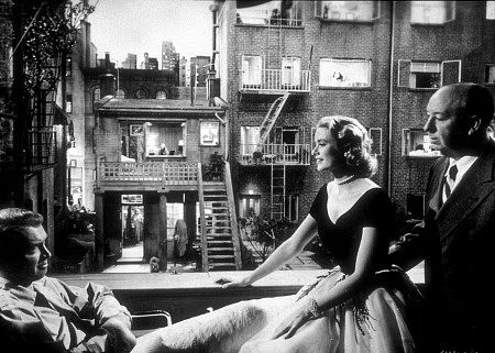 View out into the courtyard of Rear Window Image courtesy of IMBD.com