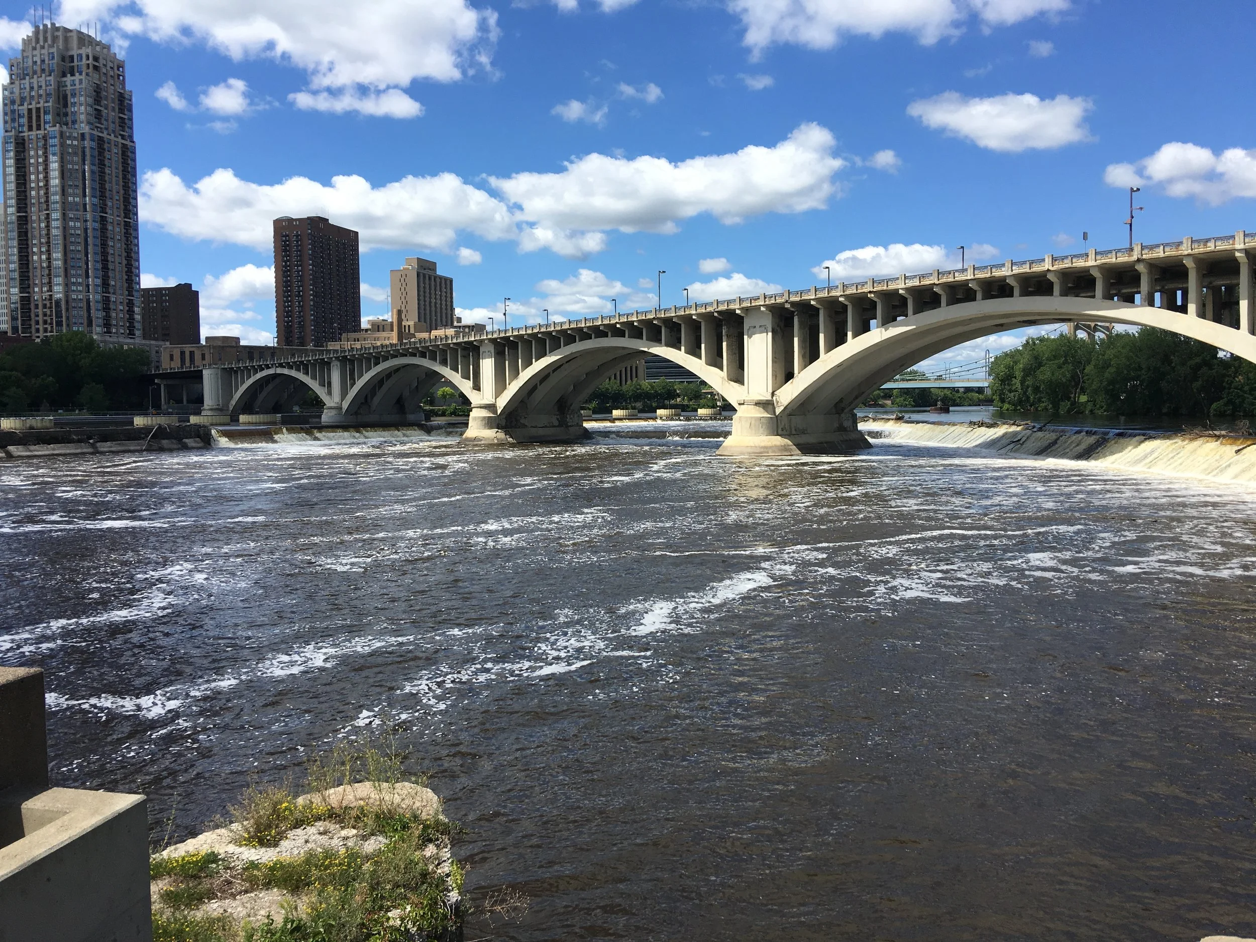 The St. Anthony Falls of the Mississippi River