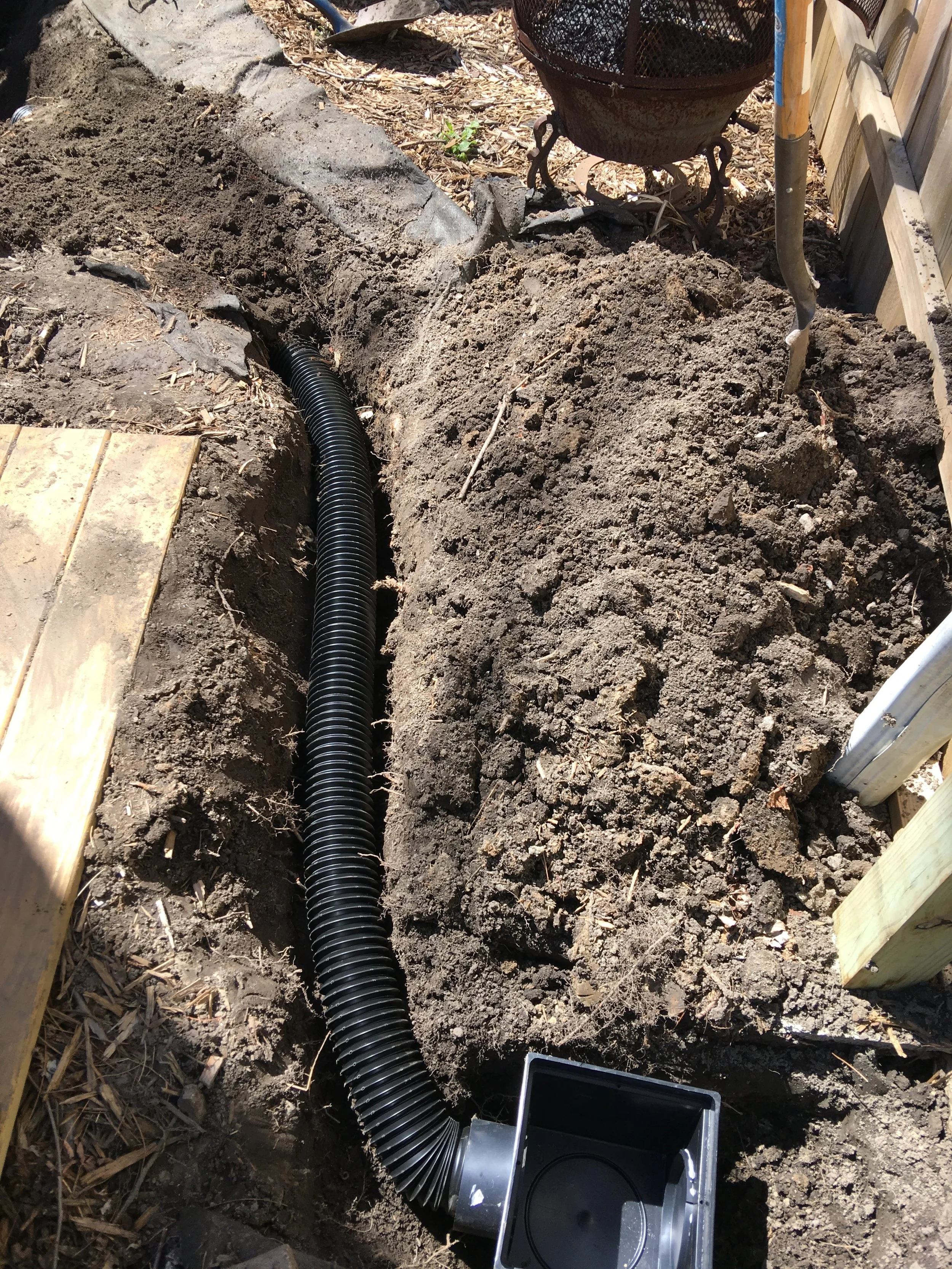 Catch basin and the flexible pipe