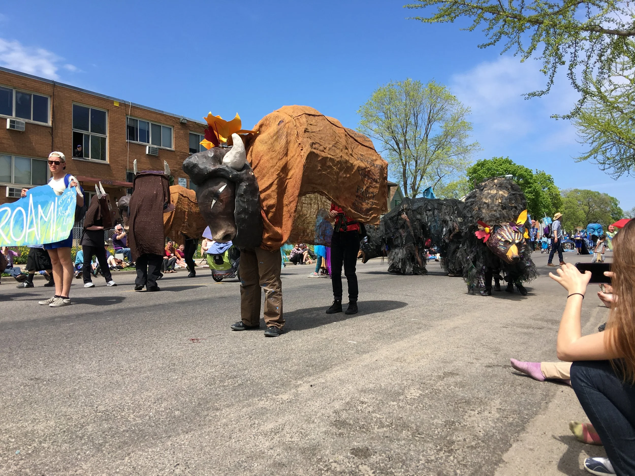 One of the many unique puppet creations in the parade