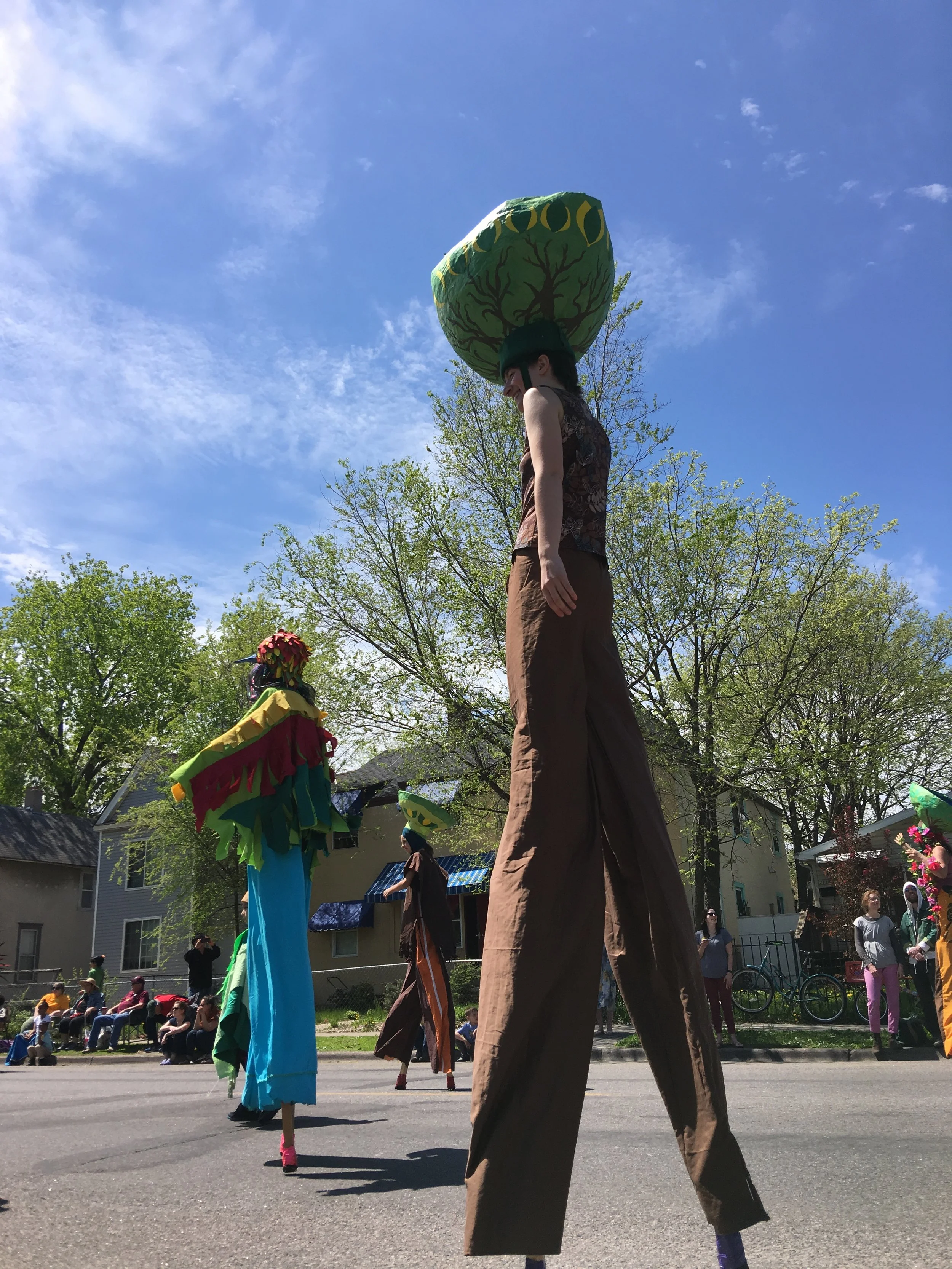 One of many impressive stilt walkers