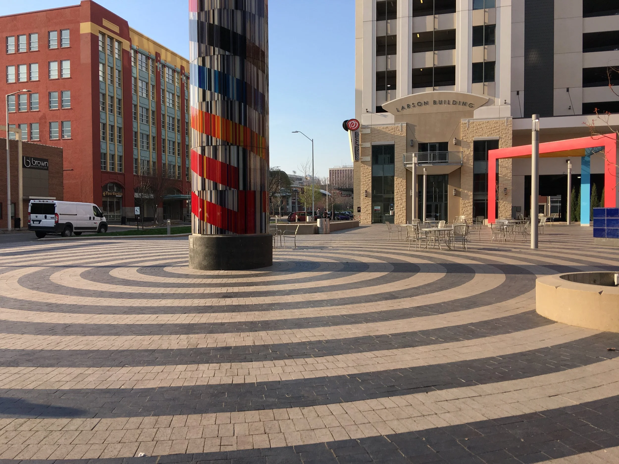 Civic Plaza in downtown Lincoln, Nebraska.
