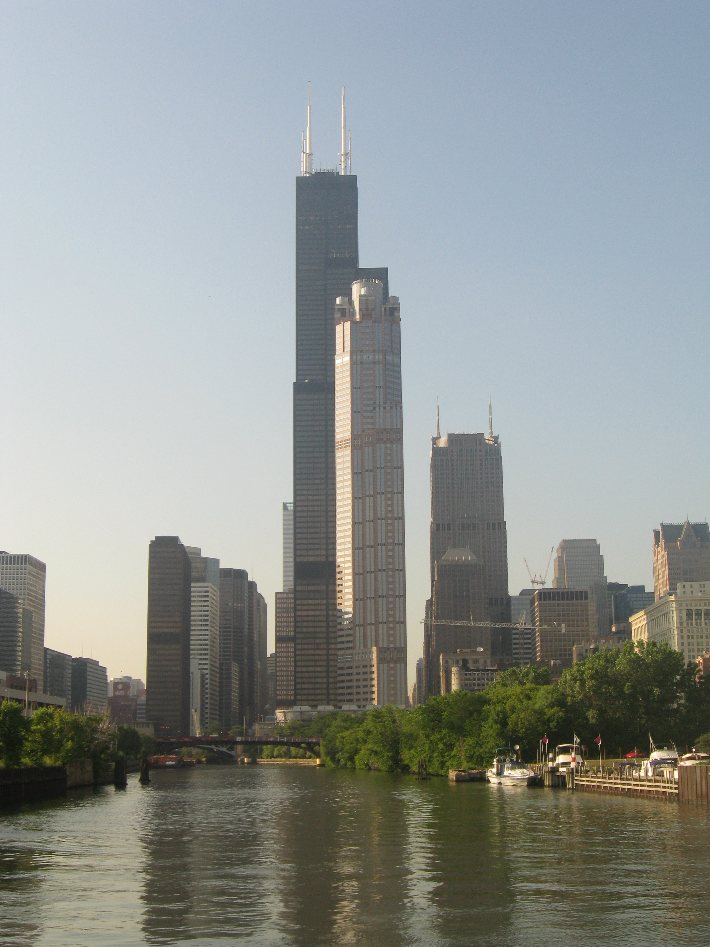 View from the Chicago River where once only tourist ferries and boats floated