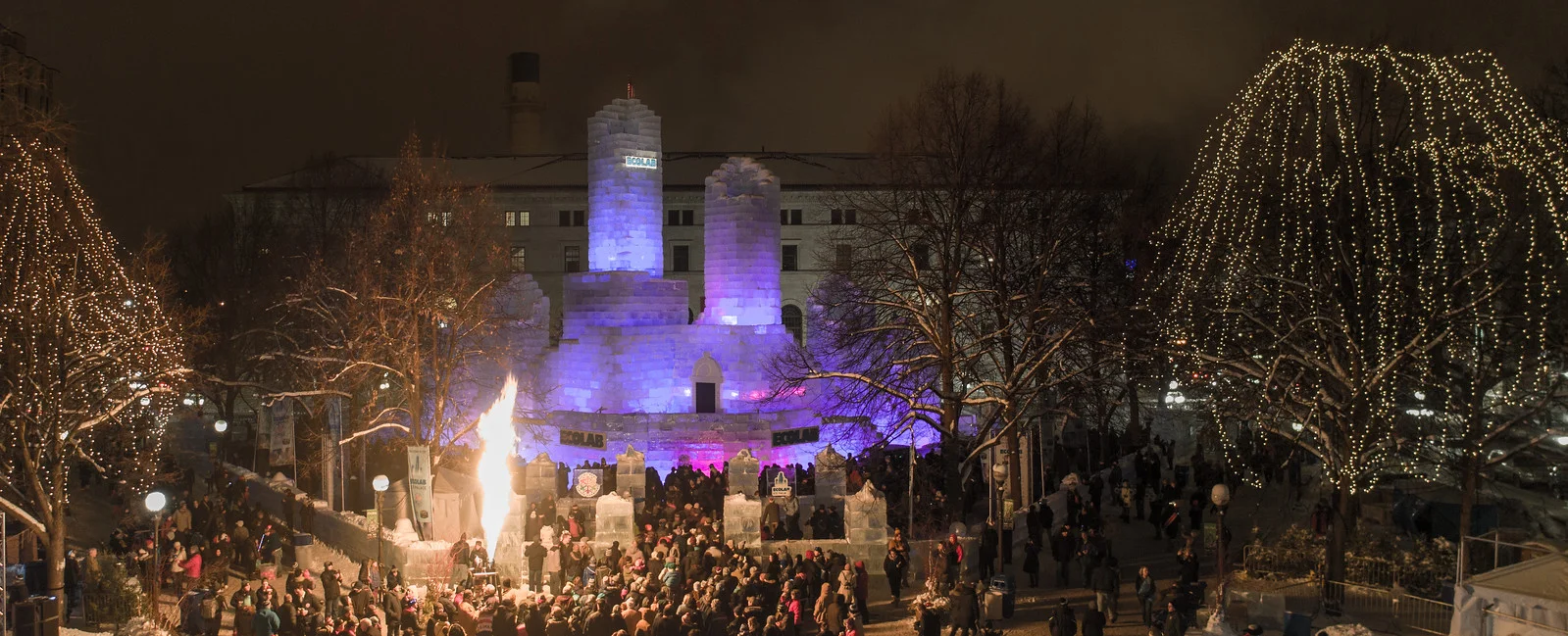 The 2018 Ice Castle at night (image courtesy of https://spwc.smugmug.com/) 